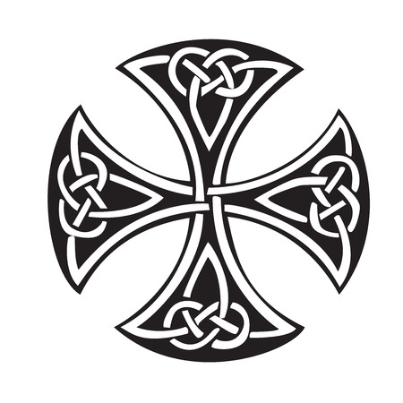 ornate celtic cross vector alternative clipart design